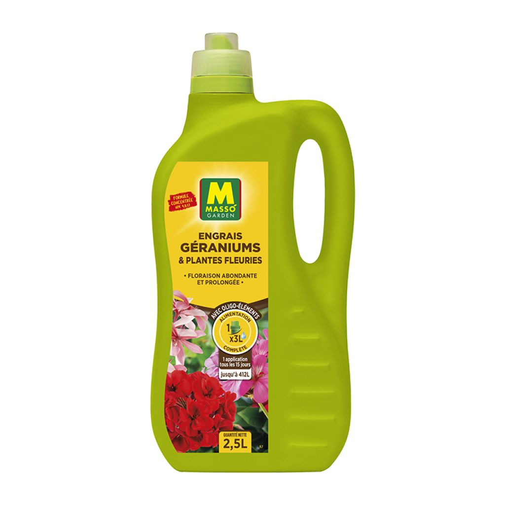 Liquid Fertiliser for Geraniums and Flowering Plants from Masso Garden