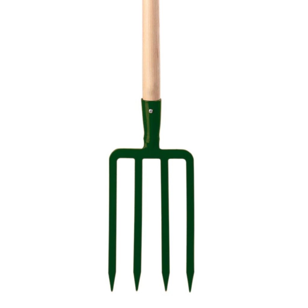 4-tined 25cm fork with a rounded wooden handle by Spear & Jackson